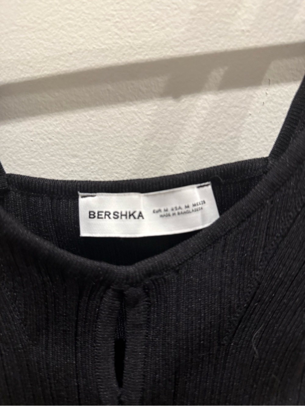 Bershka Black Ribbed Cropped Tank - Picture 4 of 4